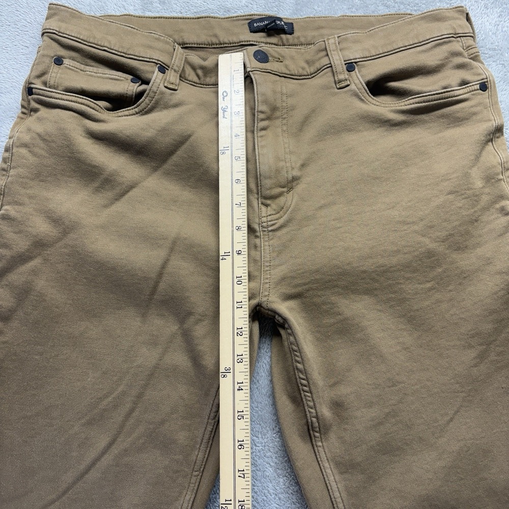 Banana Republic Pants Mens 38X32 Brown Straight Mid Rise Stretch Preppy - Picture 5 of 10